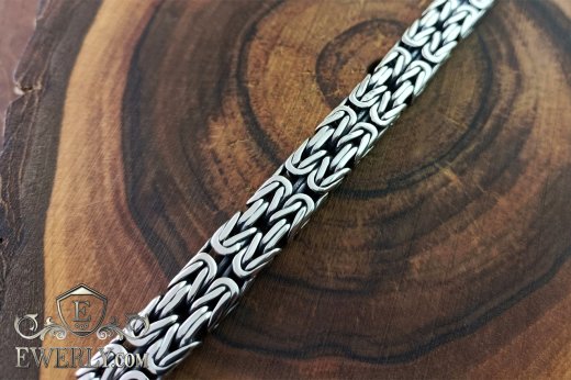 Weaving "Double Byzantium" of silver, фото